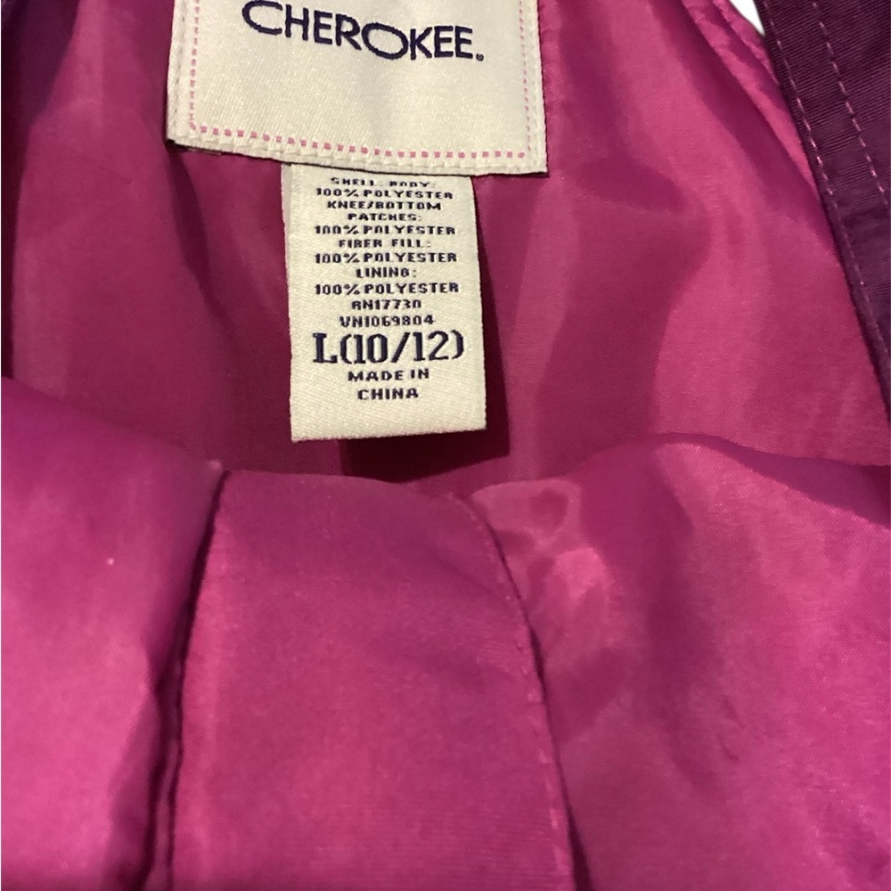 Cherokee Pink Snow Bib Overalls - Picture 3 of 5